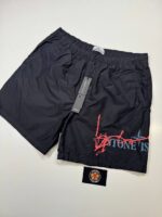 STONE ISLAND B0968 BRUSHED NYLON 'INK FOUR PRINT'_GARMENT DYED Swimming trunks in brushed nylon - BLACK