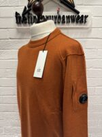 C.P. Company Knitwear crew neck lambswool pull over in Orange XXL  / 26” P2P - Image 7