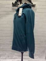 CP Company 062A Diagonal Raised Fleece goggle Hood Open Zipped Sweatshirt  - Petrol Blue - Image 7