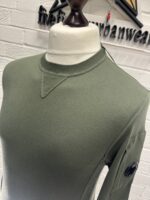 CP company 127A crew knit in sea island cotton - Green - 

Size 44 / XS           / P2P 19” - Image 5