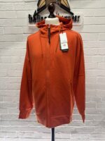 CP Company Diagonal Raised Fleece goggle Hood Open Zipped Sweatshirt- Orange  - XXL  / 24.5” p2p - Image 5