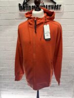 CP Company Diagonal Raised Fleece goggle Hood Open Zipped Sweatshirt- Orange  - XXL  / 24.5” p2p - Image 8