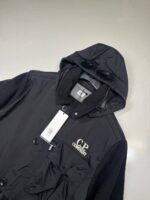 C.P. Company 274A Duffel Mixed Goggle hooded jacket in black - Image 2