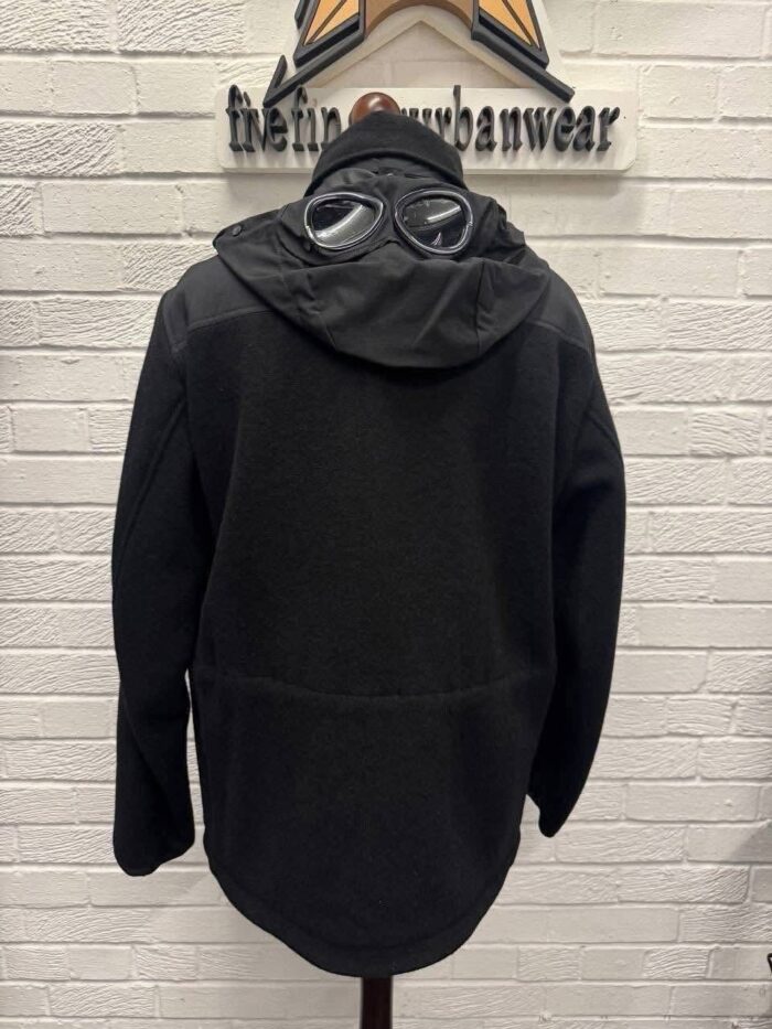 C.P. Company 274A Duffel Mixed Goggle hooded jacket in black - Image 4