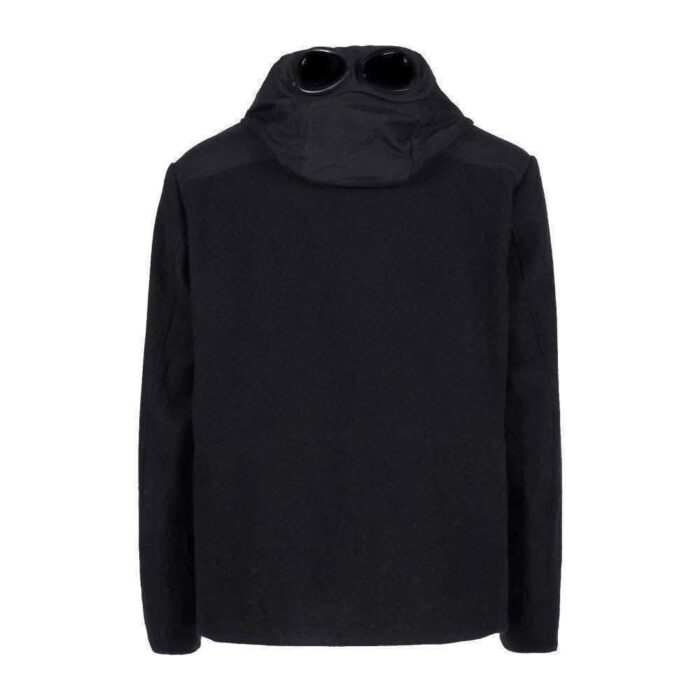 C.P. Company 274A Duffel Mixed Goggle hooded jacket in black - Image 9