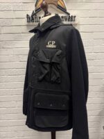 C.P. Company 274A Duffel Mixed Goggle hooded jacket in black - Image 11