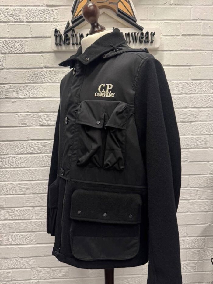 C.P. Company 274A Duffel Mixed Goggle hooded jacket in black - Image 11