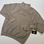CP Company 273A Brushed & Emerized Diagonal Fleece Sweatshirt in vintage Khaki.