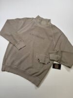 CP Company 273A Brushed & Emerized Diagonal Fleece Sweatshirt in vintage Khaki.