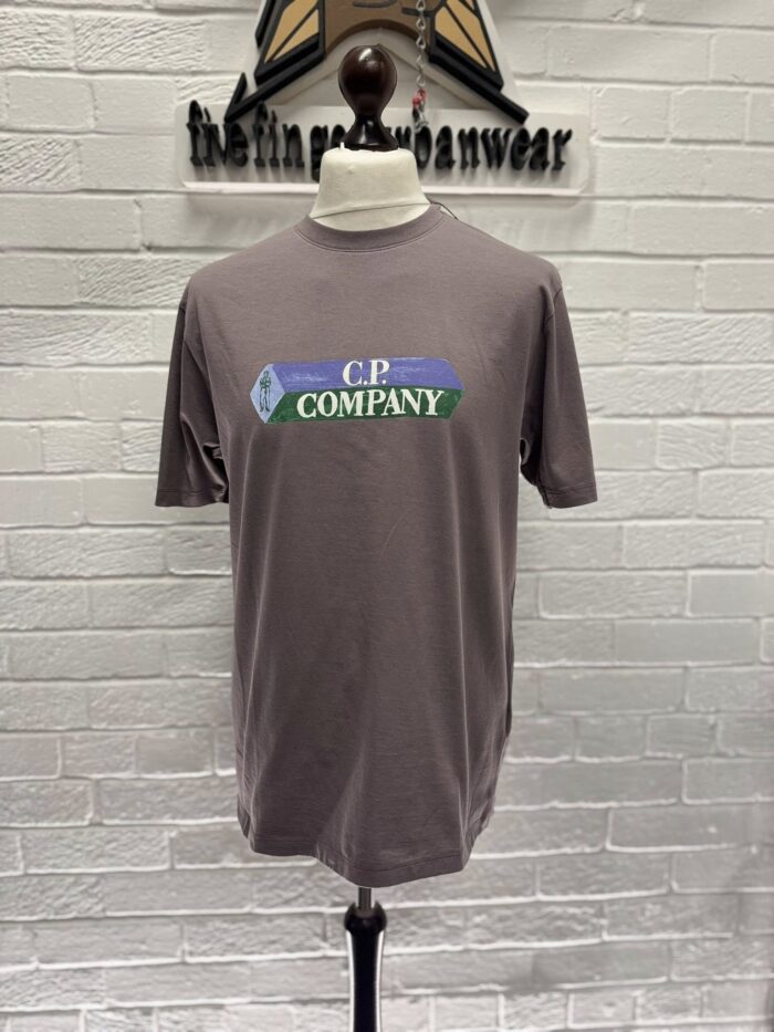CP COMPANY 166A 30/1 Jersey T-shirt in Mauve - Image 2