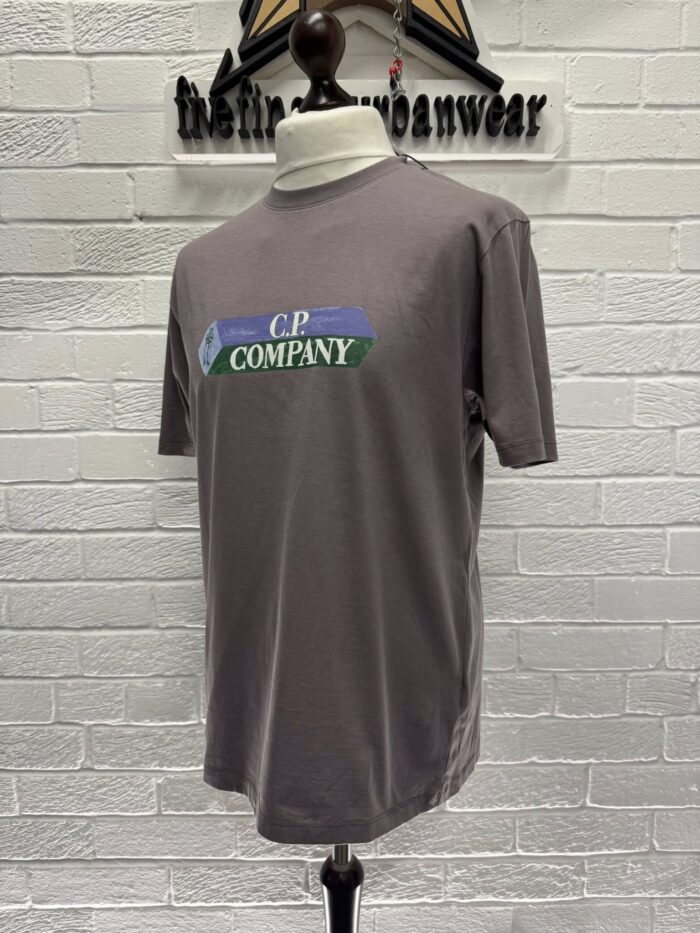 CP COMPANY 166A 30/1 Jersey T-shirt in Mauve - Image 3
