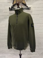 STONE ISLAND 62720 1/4 Zip Sweatshirt Green  V0058  -    Large / P2P  23” - Image 4