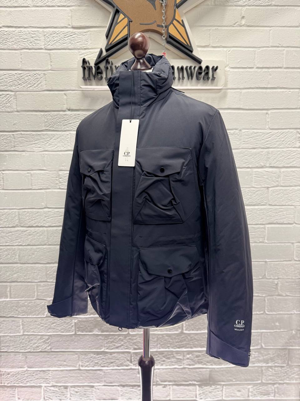 img_0197-2 CP Company 220A  Micro-M Down Field Jacket in Black / 999 - Image 1