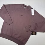 Cp Company 153A Brushed Emerized Diagonal Fleece Sweatshirt in Purple Dove Mauve.