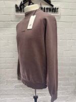 Cp Company 153A Brushed Emerized Diagonal Fleece Sweatshirt in Purple Dove Mauve. - Image 5