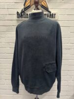CP Company 273A Brushed & Emerized Diagonal Fleece Sweatshirt in blue - Image 3