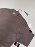 CP Company 285A Brushed & Emerized Diagonal Fleece Sweatshirt in Purple Dove / 771 - Image 2