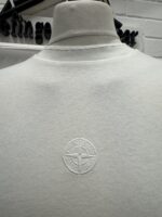 Stone Island 20957 ORGANIC COTTON JERSEY_'FISSATO' EFFECT T-SHIRT IN WHITE 

XL / p2p 25.5" - Image 2