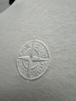 Stone Island 20957 ORGANIC COTTON JERSEY_'FISSATO' EFFECT T-SHIRT IN WHITE 

XL / p2p 25.5" - Image 3