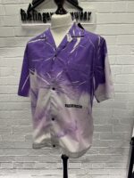 STONE ISLAND 12393 LIGHT REACTING ‘LUCE’ PRINT TECHNIQUE SHIRT - LAVENDERLarge /  P2P 23” - Image 6