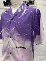 STONE ISLAND 12393 LIGHT REACTING ‘LUCE’ PRINT TECHNIQUE SHIRT - LAVENDERLarge /  P2P 23” - Image 7