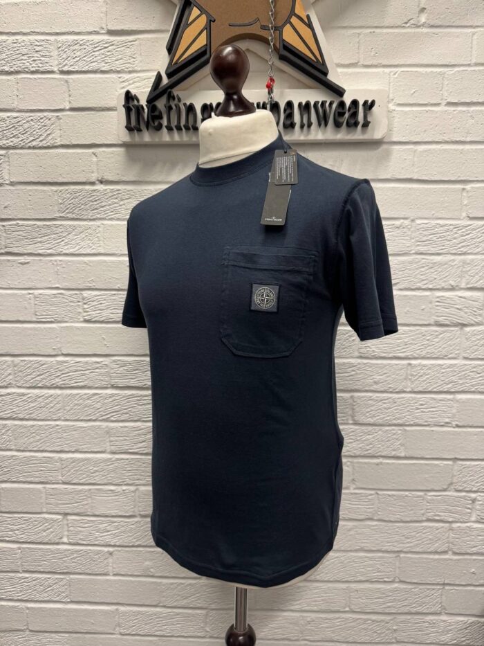 STONE ISLAND 21957 'FISSATO' TREATMENT Short-sleeve T-Shirt in cotton jersey   -  Small / p2p 19” - Image 3