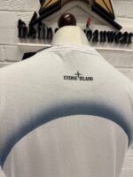 Stone Island 2NS96 30/1 Cotton Jersey Solar Eclipse Two Print Garment Dyed T-Shirt -White  - Medium / 20” - Image 4