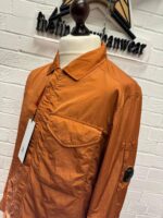 C.P. COMPANY 095A Chrome-R Zipped Overshirt in Orange (438 Bombay Brown) - Image 6