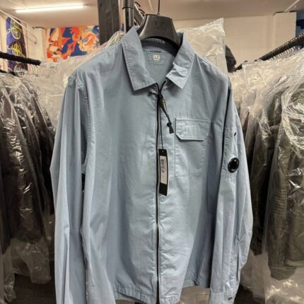 CP COMPANY 124A Gabardine overshirt In Blue