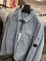 CP COMPANY 124A Gabardine overshirt In Blue - Image 3