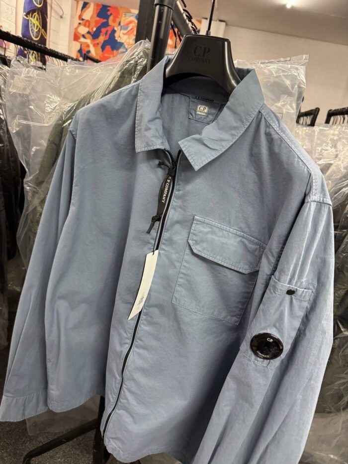 CP COMPANY 124A Gabardine overshirt In Blue - Image 3