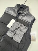 CP COMPANY ECO CHROME MIXED DOWN GILET VEST IN BLACK -   Medium / p2p 23” outer - Image 3