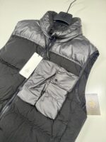CP COMPANY ECO CHROME MIXED DOWN GILET VEST IN BLACK -   Medium / p2p 23” outer - Image 3
