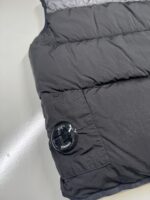 CP COMPANY ECO CHROME MIXED DOWN GILET VEST IN BLACK -   Medium / p2p 23” outer - Image 4