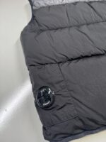 CP COMPANY ECO CHROME MIXED DOWN GILET VEST IN BLACK -   Medium / p2p 23” outer - Image 4