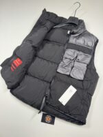 CP COMPANY ECO CHROME MIXED DOWN GILET VEST IN BLACK -   Medium / p2p 23” outer - Image 2