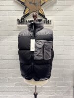 CP COMPANY ECO CHROME MIXED DOWN GILET VEST IN BLACK -   Medium / p2p 23” outer - Image 7