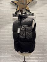 CP COMPANY ECO CHROME MIXED DOWN GILET VEST IN BLACK -   Medium / p2p 23” outer - Image 12