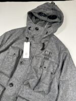 CP Company La Mille Shetland goggle jacket in grey  - Size Large / 24”p2p - Image 3