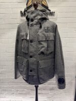 CP Company La Mille Shetland goggle jacket in grey  - Size Large / 24”p2p - Image 8