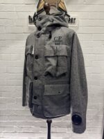 CP Company La Mille Shetland goggle jacket in grey  - Size Large / 24”p2p - Image 10