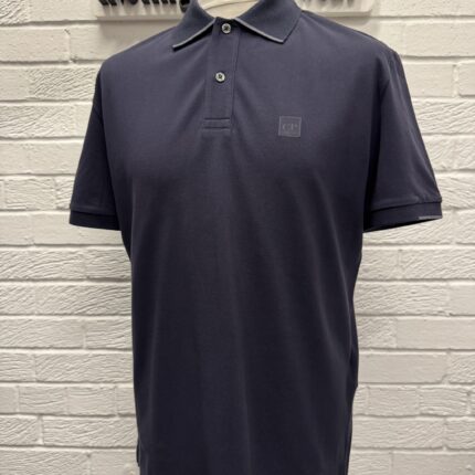 C.P Company STRETCH PIQUET POLO SHIRT IN NAVY  - Large. p2p 22”