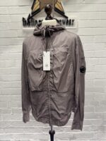 C.P. COMPANY 156A Chrome-R Zipped Hooded Overshirt in Purple Dove Mauve - Image 6