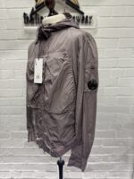 C.P. COMPANY 156A Chrome-R Zipped Hooded Overshirt in Purple Dove Mauve - Image 7