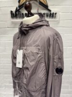 C.P. COMPANY 156A Chrome-R Zipped Hooded Overshirt in Purple Dove Mauve - Image 8