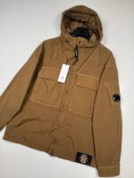 BraCP Company 150A Taylon P hooded zipped overshirt in toffee