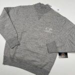 CP company Turtle Neck Swearshirt in melange Japanese fleece - Grey