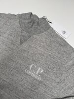 CP company Turtle Neck Swearshirt in melange Japanese fleece - Grey - Image 2