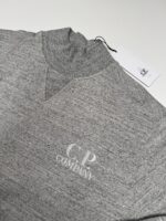 CP company Turtle Neck Swearshirt in melange Japanese fleece - Grey - Image 2