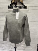 CP company Turtle Neck Swearshirt in melange Japanese fleece - Grey - Image 5